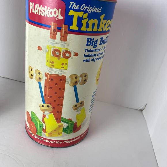 Vtg 1986 Playskool Tinkertoy Super Set & Big Builder Set Random Pieces in Each - Picture 8 of 12
